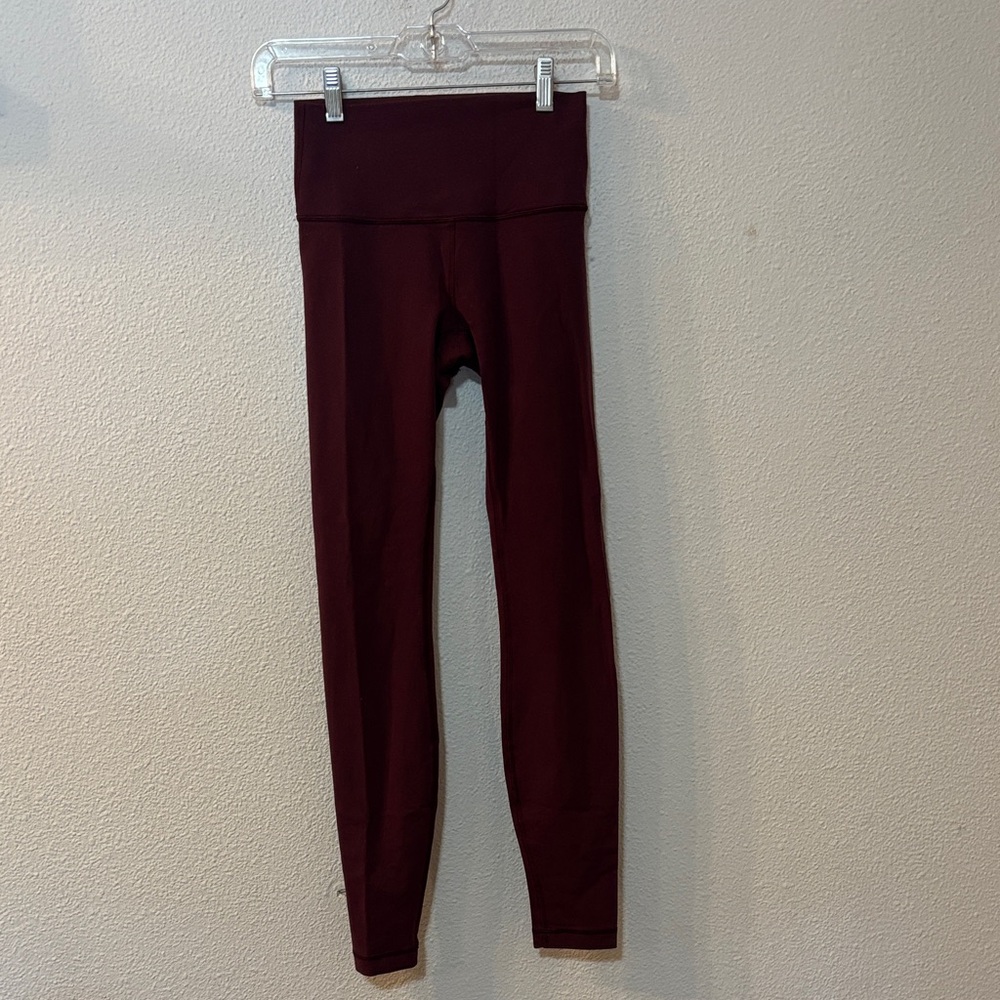 Lululemon Burgundy High-Waisted Leggings